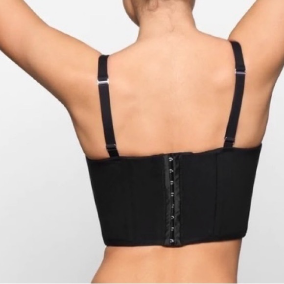 NWT SKIMS COTTON CORSETS Cotton Corset Bustier in gray - Picture 8 of 9